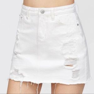 Shein White Denim Skirt